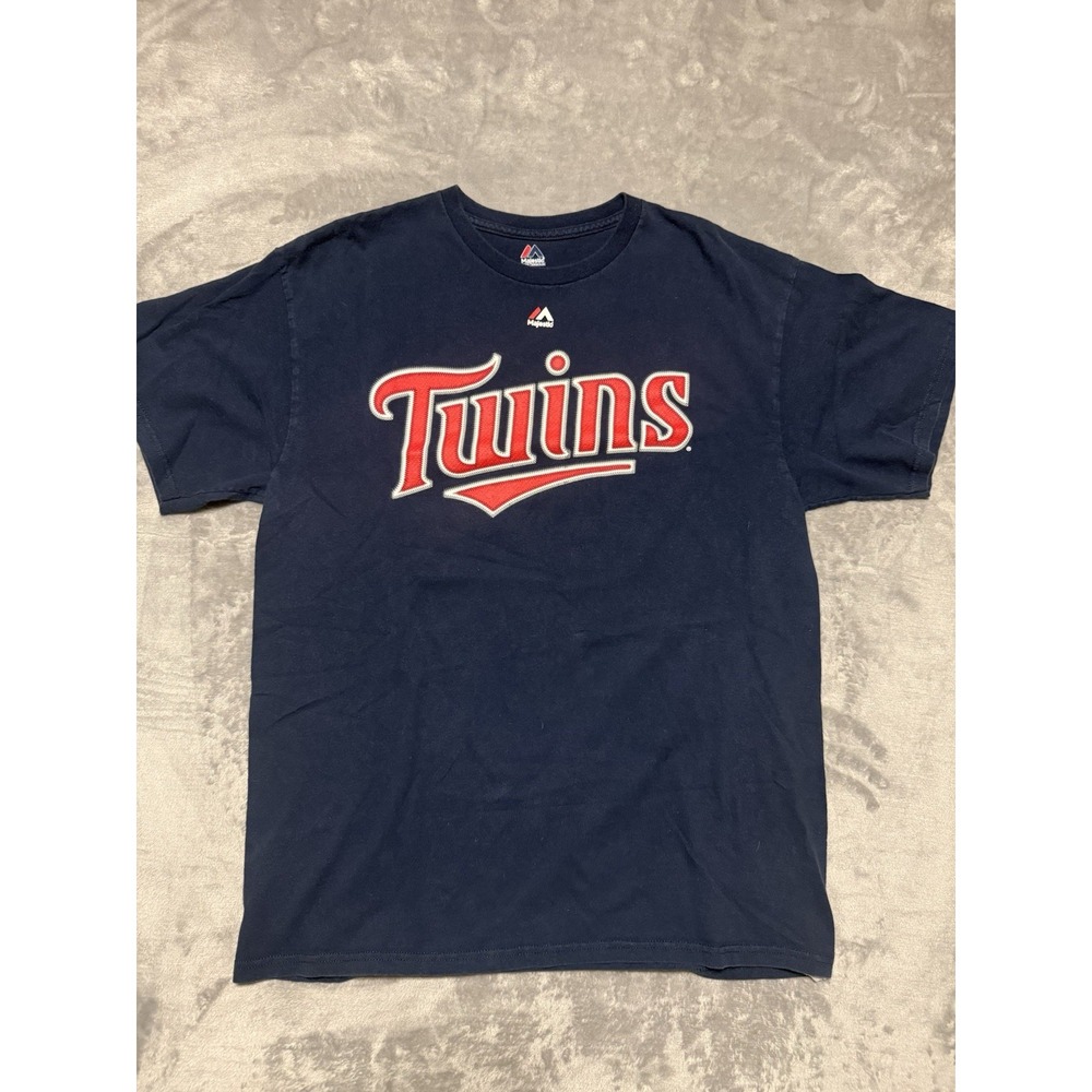 Minnesota Twins Santana #39 Blue MLB Baseball Tee Majestic Large